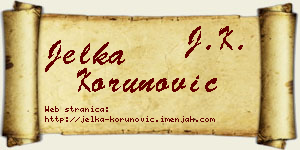Jelka Korunović vizit kartica